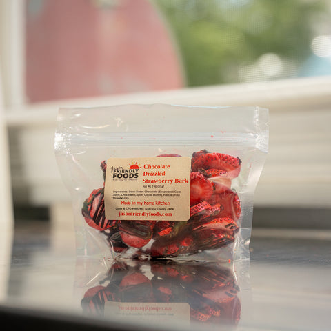 Drizzled Freeze-Dried Strawberries