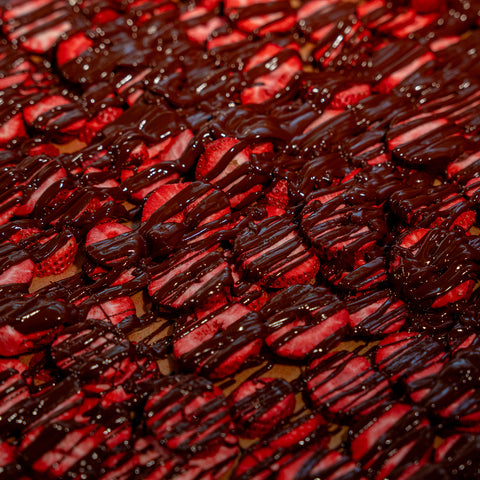 Drizzled Freeze-Dried Strawberries